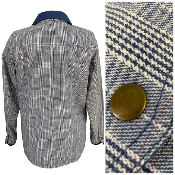 Denim & Co Blazer Womens XS Blue Jacket US Medium Career Work Office Chore Coat - Picture 2 of 16